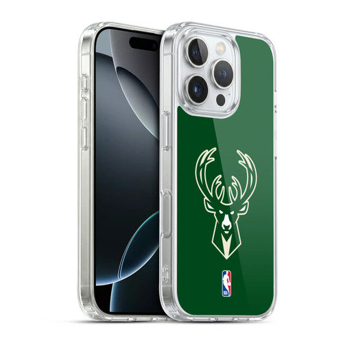 NBA Milwaukee Bucks Logo Green Soft Gel Case for Apple iPhone 16 Pro & MagSafe