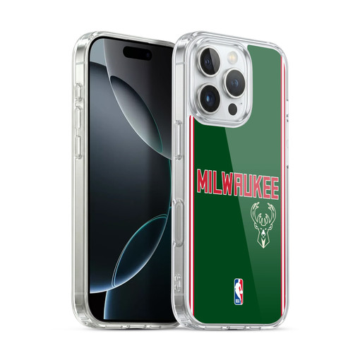 NBA Milwaukee Bucks Logo Retro Design Soft Gel Case for Apple iPhone 16 Pro & MagSafe