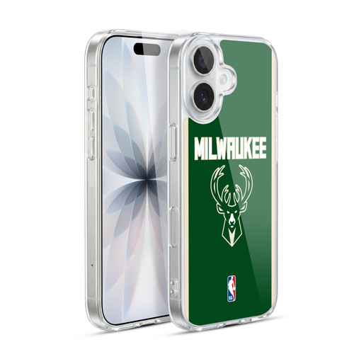NBA Milwaukee Bucks Logo Green Design Soft Gel Case for Apple iPhone 17
