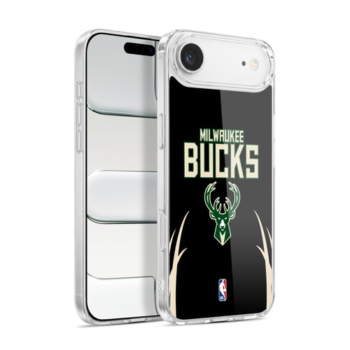 NBA Milwaukee Bucks Logo Black Design Soft Gel Case for Apple iPhone 17 Air