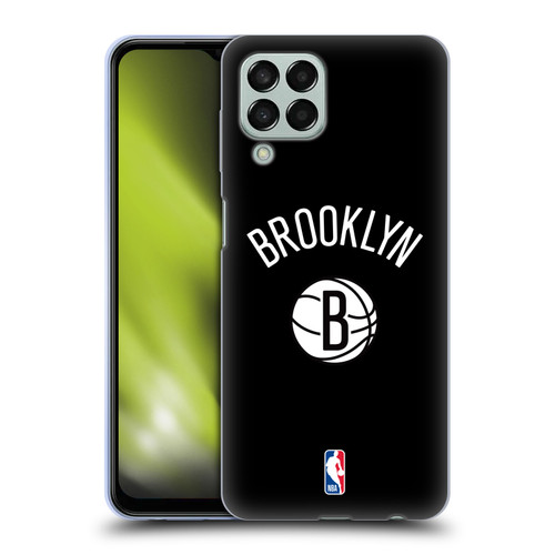 NBA Brooklyn Nets Logo Black Design Soft Gel Case for Samsung Galaxy M33 (2022)