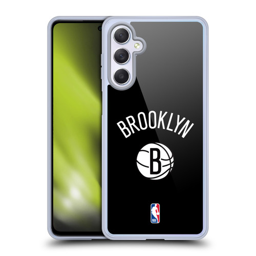 NBA Brooklyn Nets Logo Black Design Soft Gel Case for Samsung Galaxy M54 5G