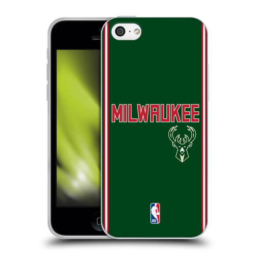 NBA Milwaukee Bucks Logo Retro Design Soft Gel Case for Apple iPhone 5c