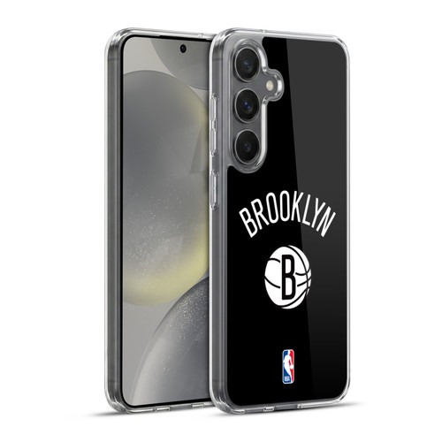NBA Brooklyn Nets Logo Black Design Soft Gel Case for Samsung Galaxy S24+ 5G & MagSafe