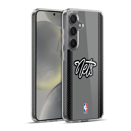 NBA Brooklyn Nets Logo Gray Design Soft Gel Case for Samsung Galaxy S24+ 5G & MagSafe