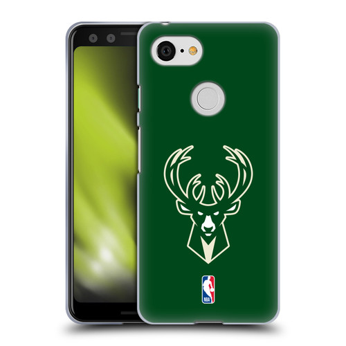NBA Milwaukee Bucks Logo Green Soft Gel Case for Google Pixel 3