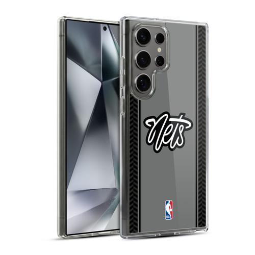 NBA Brooklyn Nets Logo Gray Design Soft Gel Case for Samsung Galaxy S24 Ultra 5G & MagSafe