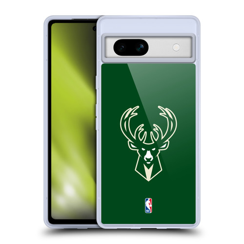 NBA Milwaukee Bucks Logo Green Soft Gel Case for Google Pixel 7a