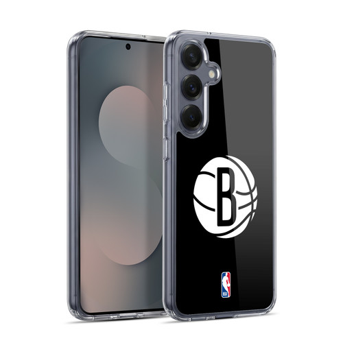 NBA Brooklyn Nets Logo Black Soft Gel Case for Samsung Galaxy S25+ & MagSafe