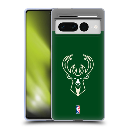 NBA Milwaukee Bucks Logo Green Soft Gel Case for Google Pixel 7 Pro