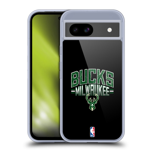 NBA Milwaukee Bucks Logo Black Soft Gel Case for Google Pixel 8a