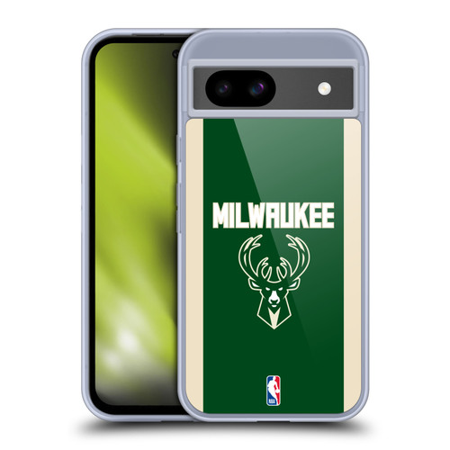 NBA Milwaukee Bucks Logo Green Design Soft Gel Case for Google Pixel 8a