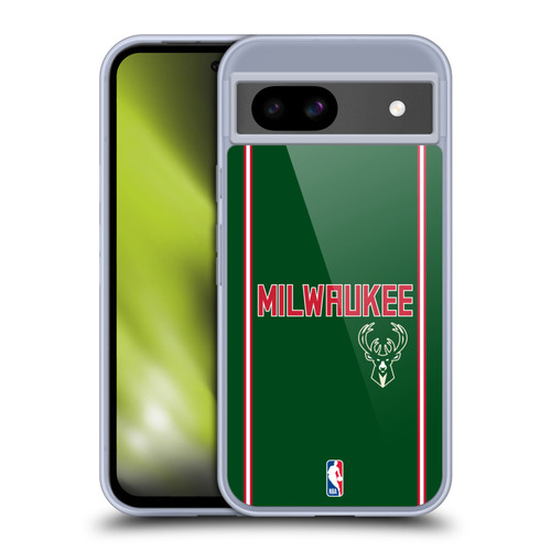 NBA Milwaukee Bucks Logo Retro Design Soft Gel Case for Google Pixel 8a