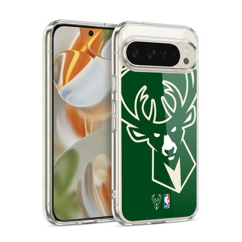 NBA Milwaukee Bucks Logo Oversized Soft Gel Case for Google Pixel 9 / Pixel 9 Pro
