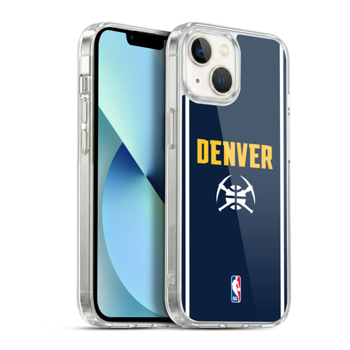 NBA Denver Nuggets Logo Midnight Blue Design Soft Gel Case for Apple iPhone 13