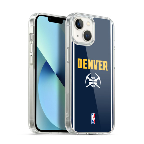 NBA Denver Nuggets Logo Midnight Blue Design Soft Gel Case for Apple iPhone 13