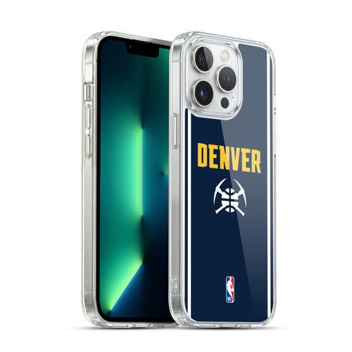 NBA Denver Nuggets Logo Midnight Blue Design Soft Gel Case for Apple iPhone 13 Pro Max & MagSafe