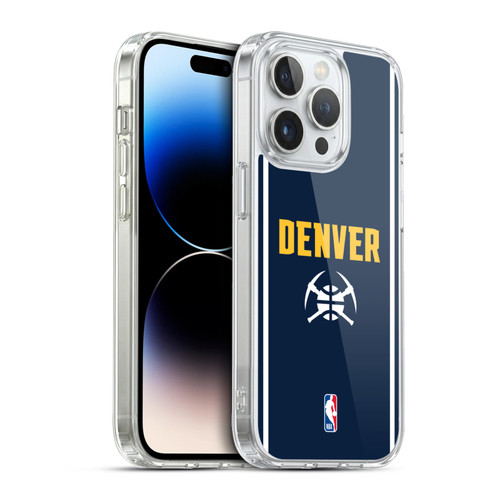 NBA Denver Nuggets Logo Midnight Blue Design Soft Gel Case for Apple iPhone 13 Pro & MagSafe