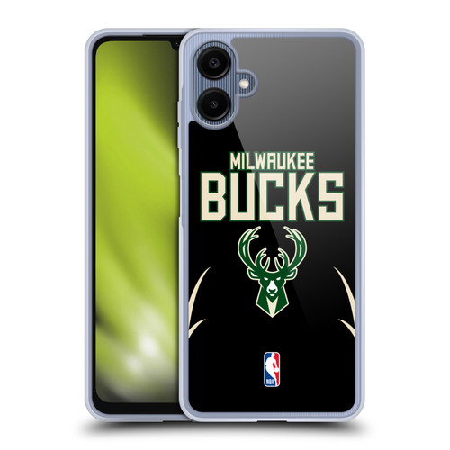 NBA Milwaukee Bucks Logo Black Design Soft Gel Case for Samsung Galaxy A06 4G / 5G
