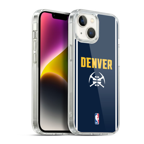NBA Denver Nuggets Logo Midnight Blue Design Soft Gel Case for Apple iPhone 14