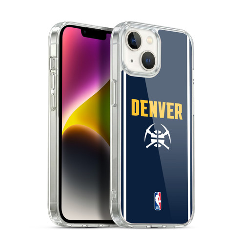 NBA Denver Nuggets Logo Midnight Blue Design Soft Gel Case for Apple iPhone 14