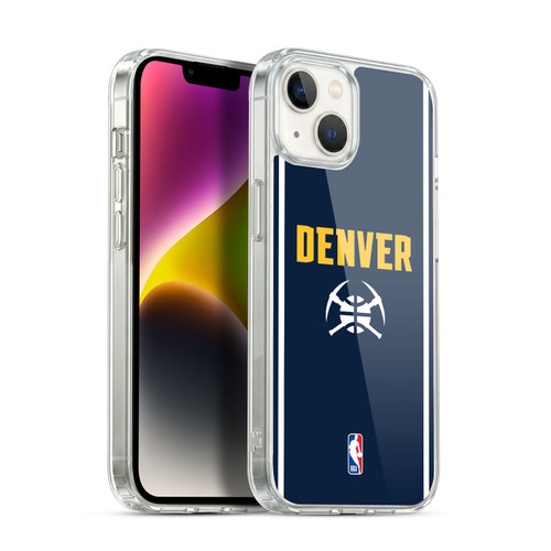 NBA Denver Nuggets Logo Midnight Blue Design Soft Gel Case for Apple iPhone 14 Plus & MagSafe