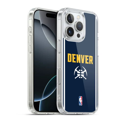 NBA Denver Nuggets Logo Midnight Blue Design Soft Gel Case for Apple iPhone 16 Pro & MagSafe