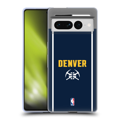 NBA Denver Nuggets Logo Midnight Blue Design Soft Gel Case for Google Pixel 7 Pro