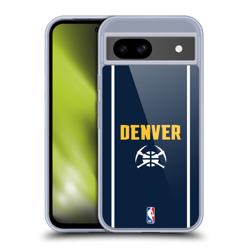 NBA Denver Nuggets Logo Midnight Blue Design Soft Gel Case for Google Pixel 8a
