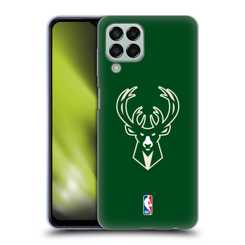 NBA Milwaukee Bucks Logo Green Soft Gel Case for Samsung Galaxy M33 (2022)