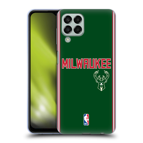 NBA Milwaukee Bucks Logo Retro Design Soft Gel Case for Samsung Galaxy M33 (2022)