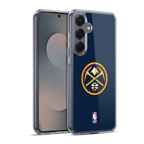 NBA Denver Nuggets Logo Midnight Blue Soft Gel Case for Samsung Galaxy S25+ & MagSafe