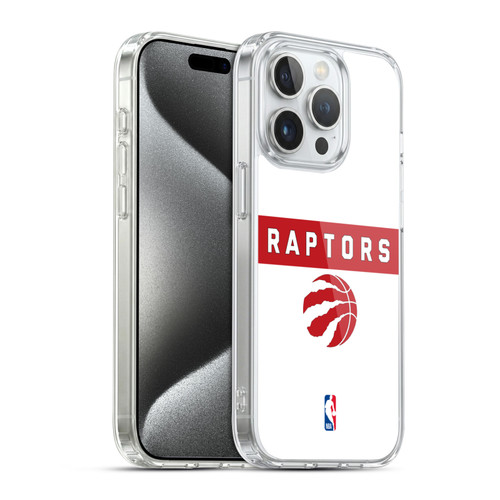 NBA Toronto Raptors Logo White Design Soft Gel Case for Apple iPhone 15 Pro & MagSafe