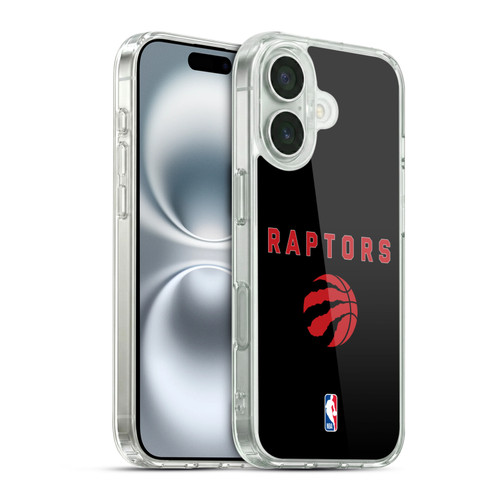 NBA Toronto Raptors Logo Black Design Soft Gel Case for Apple iPhone 16 & MagSafe