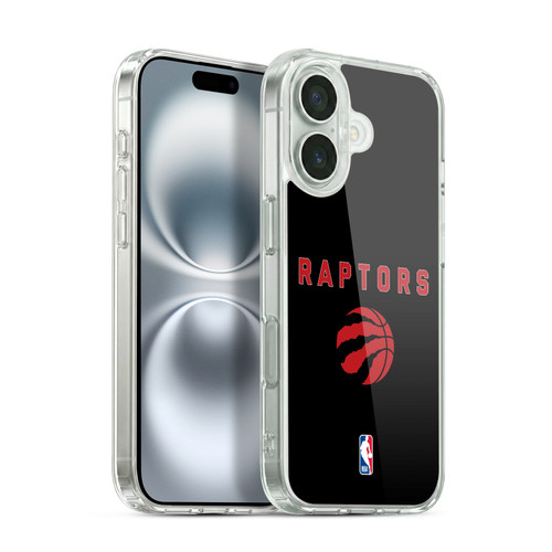 NBA Toronto Raptors Logo Black Design Soft Gel Case for Apple iPhone 16 & MagSafe