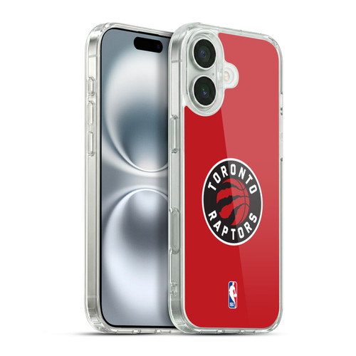 NBA Toronto Raptors Logo Red Soft Gel Case for Apple iPhone 16 Plus & MagSafe