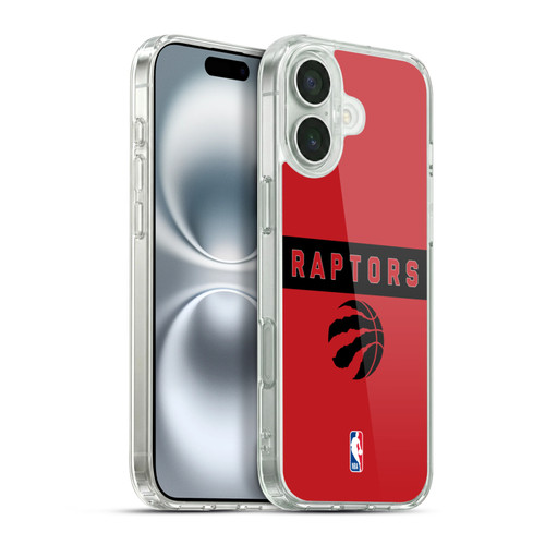 NBA Toronto Raptors Logo Red Design Soft Gel Case for Apple iPhone 16 Plus & MagSafe