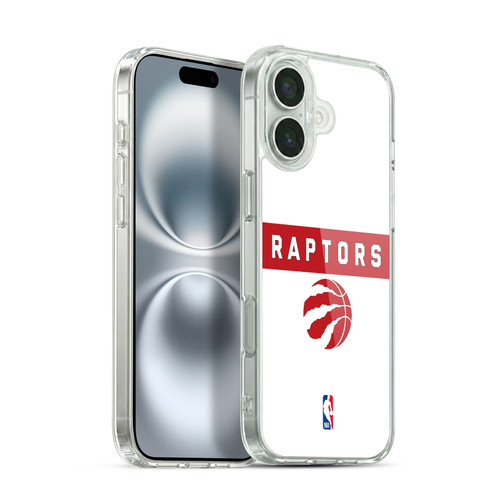 NBA Toronto Raptors Logo White Design Soft Gel Case for Apple iPhone 16 Plus & MagSafe