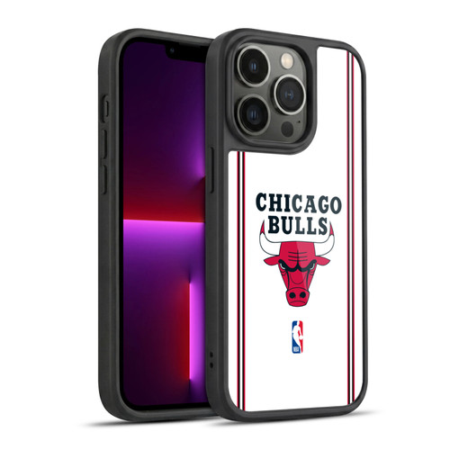 NBA Chicago Bulls Logo White Design Gel Armour Case For Apple iPhone 13 Pro