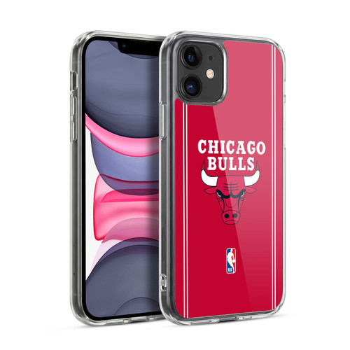 NBA Chicago Bulls Logo Red Design Soft Gel Case for Apple iPhone 11