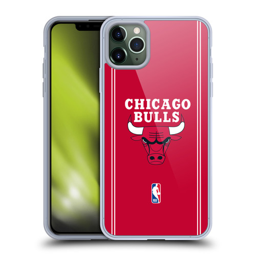 NBA Chicago Bulls Logo Red Design Soft Gel Case for Apple iPhone 11 Pro Max & MagSafe