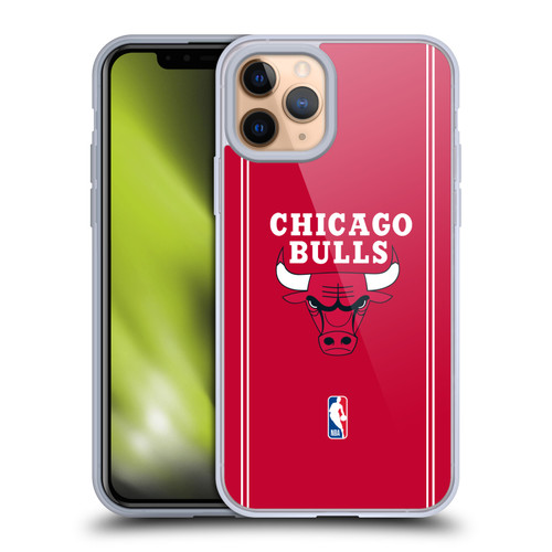 NBA Chicago Bulls Logo Red Design Soft Gel Case for Apple iPhone 11 Pro & MagSafe