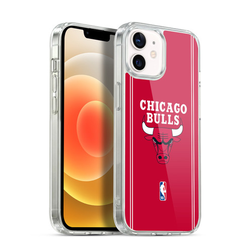 NBA Chicago Bulls Logo Red Design Soft Gel Case for Apple iPhone 12 / iPhone 12 Pro & MagSafe