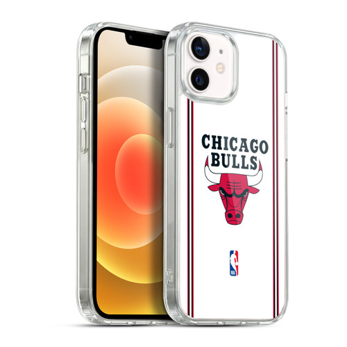 NBA Chicago Bulls Logo White Design Soft Gel Case for Apple iPhone 12 / iPhone 12 Pro & MagSafe