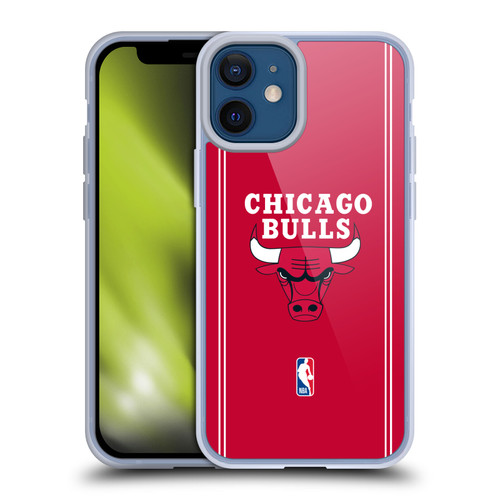 NBA Chicago Bulls Logo Red Design Soft Gel Case for Apple iPhone 12 Mini & MagSafe