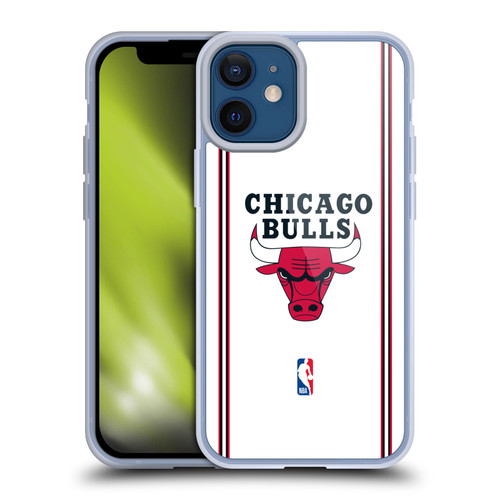 NBA Chicago Bulls Logo White Design Soft Gel Case for Apple iPhone 12 Mini & MagSafe