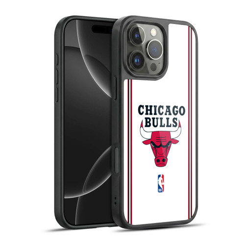 NBA Chicago Bulls Logo White Design Gel Armour Case For Apple iPhone 16 Pro Max