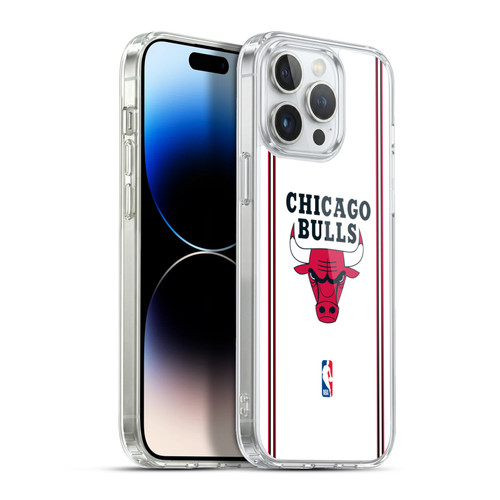 NBA Chicago Bulls Logo White Design Soft Gel Case for Apple iPhone 13 Pro Max & MagSafe
