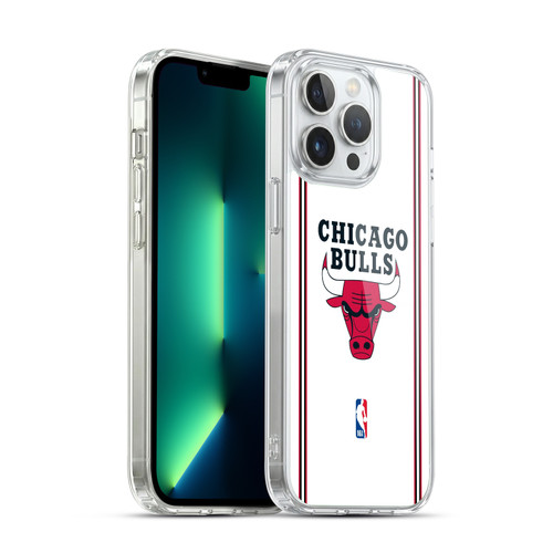NBA Chicago Bulls Logo White Design Soft Gel Case for Apple iPhone 13 Pro Max & MagSafe