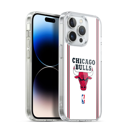 NBA Chicago Bulls Logo White Design Soft Gel Case for Apple iPhone 13 Pro & MagSafe